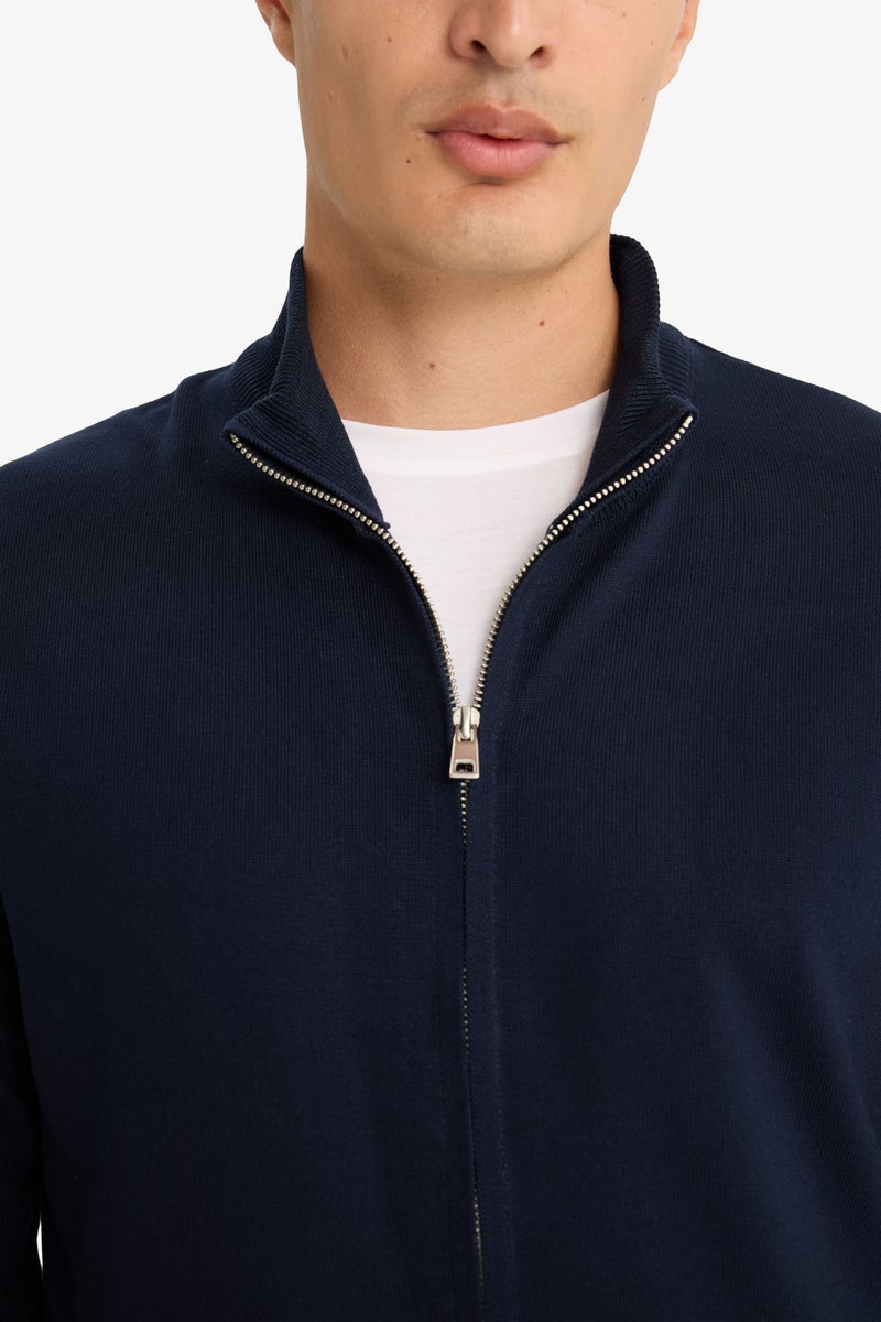 ديفاكتو كارديجان تريكو قصة عادية بياقة مدورة - Image 5